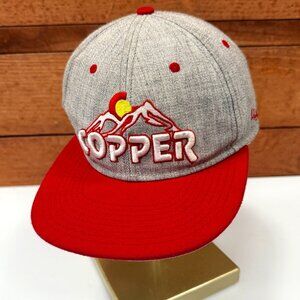 Vintage Love Light Snapback Hat Unisex Gray Copper Flat Brim Snapback Y2k